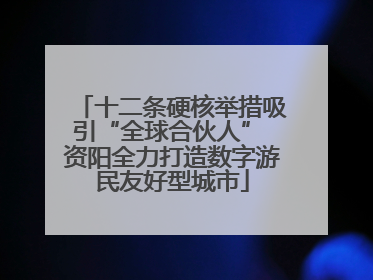 十二条硬核举措吸引“全球合伙人” 资阳全力打造数字游民友好型城市