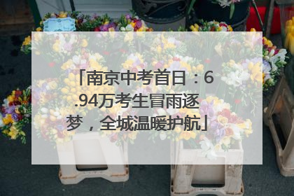 南京中考首日：6.94万考生冒雨逐梦，全城温暖护航