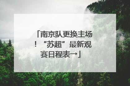 南京队更换主场！“苏超”最新观赛日程表→