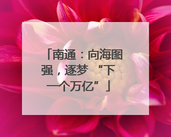 南通：向海图强，逐梦 “下一个万亿”