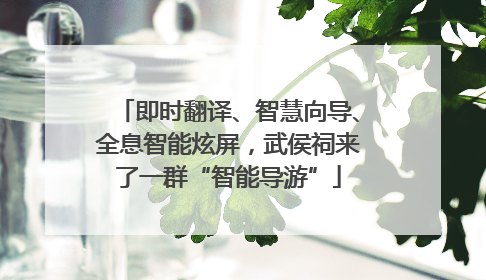即时翻译、智慧向导、全息智能炫屏，武侯祠来了一群“智能导游”