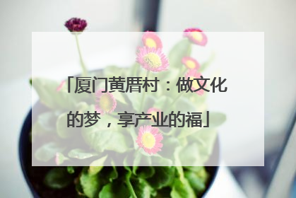 厦门黄厝村：做文化的梦，享产业的福