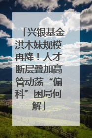 兴银基金洪木妹规模再降！人才断层叠加高管动荡“偏科”困局何解
