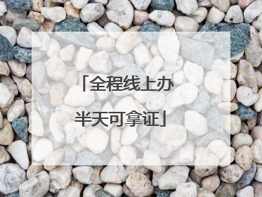 全程线上办 半天可拿证