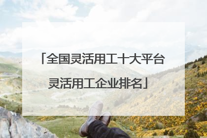全国灵活用工十大平台 灵活用工企业排名