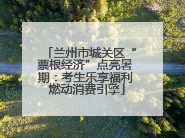 兰州市城关区“票根经济”点亮暑期：考生乐享福利 燃动消费引擎