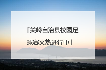 关岭自治县校园足球赛火热进行中