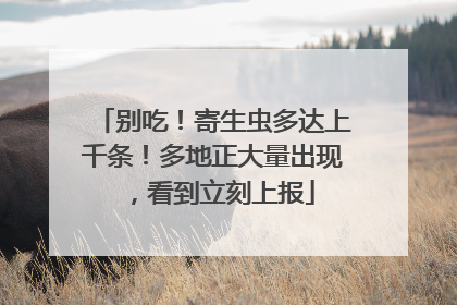 别吃！寄生虫多达上千条！多地正大量出现，看到立刻上报