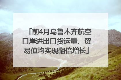 前4月乌鲁木齐航空口岸进出口货运量、贸易值均实现翻倍增长