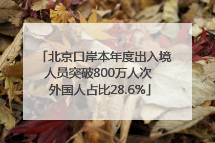 北京口岸本年度出入境人员突破800万人次 外国人占比28.6%