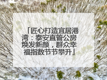 匠心打造宜居港湾：泰安直管公房焕发新颜，群众幸福指数节节攀升