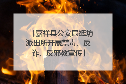 嘉祥县公安局纸坊派出所开展禁毒、反诈、反邪教宣传