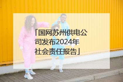 国网苏州供电公司发布2024年社会责任报告