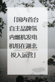 国内首台自主品牌氢内燃机发电机组在湖北投入运营