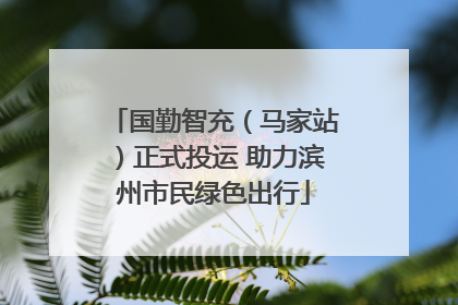 国勤智充（马家站）正式投运 助力滨州市民绿色出行