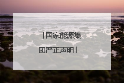 国家能源集团严正声明