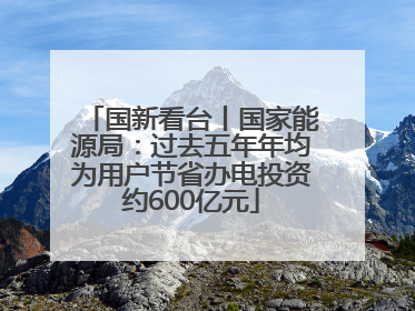 国新看台丨国家能源局：过去五年年均为用户节省办电投资约600亿元