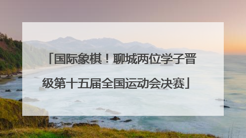 国际象棋！聊城两位学子晋级第十五届全国运动会决赛