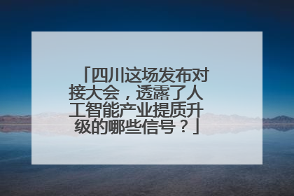 四川这场发布对接大会，透露了人工智能产业提质升级的哪些信号？
