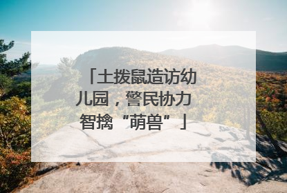 土拨鼠造访幼儿园，警民协力智擒“萌兽”