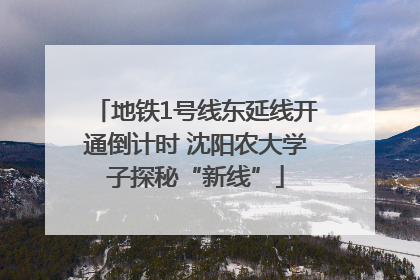 地铁1号线东延线开通倒计时 沈阳农大学子探秘“新线”