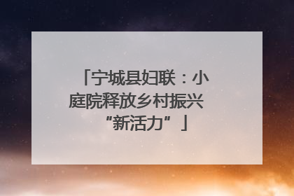 宁城县妇联：小庭院释放乡村振兴“新活力”