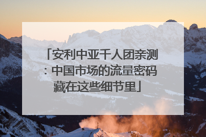 安利中亚千人团亲测：中国市场的流量密码 藏在这些细节里