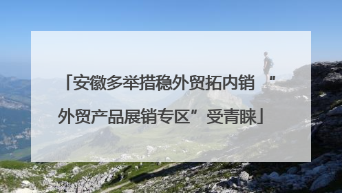 安徽多举措稳外贸拓内销 “外贸产品展销专区”受青睐