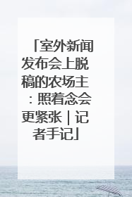 室外新闻发布会上脱稿的农场主：照着念会更紧张｜记者手记