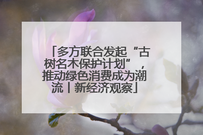 多方联合发起“古树名木保护计划”，推动绿色消费成为潮流丨新经济观察