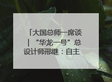 大国总师一席谈｜“华龙一号”总设计师邢继：自主创新铸就核电“国家名片”