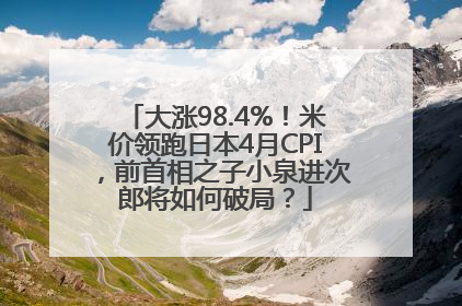 大涨98.4%！米价领跑日本4月CPI，前首相之子小泉进次郎将如何破局？
