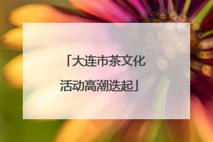 大连市茶文化活动高潮迭起
