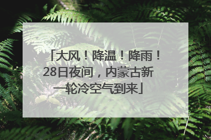 大风！降温！降雨！28日夜间，内蒙古新一轮冷空气到来