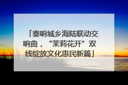 奏响城乡海陆联动交响曲，“茉莉花开”双线绽放文化惠民新篇