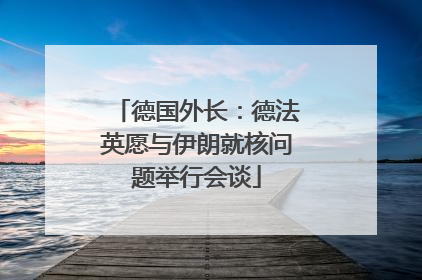 德国外长：德法英愿与伊朗就核问题举行会谈