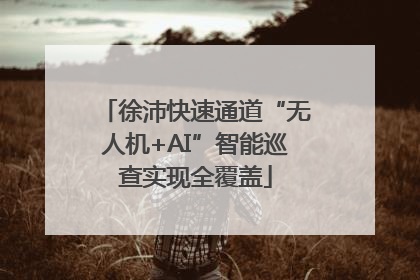 徐沛快速通道“无人机+AI”智能巡查实现全覆盖