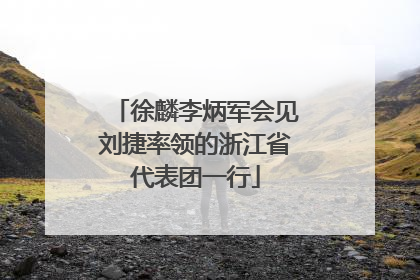 徐麟李炳军会见刘捷率领的浙江省代表团一行