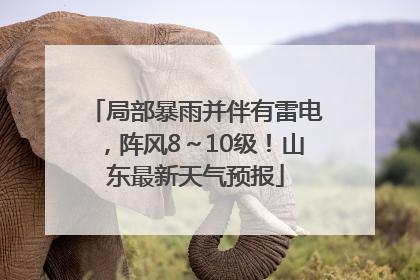 局部暴雨并伴有雷电，阵风8～10级！山东最新天气预报