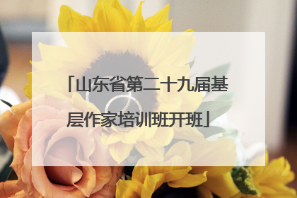 山东省第二十九届基层作家培训班开班