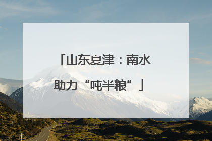 山东夏津：南水助力“吨半粮”