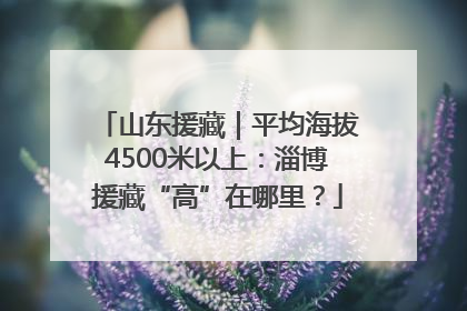 山东援藏｜平均海拔4500米以上：淄博援藏“高”在哪里？