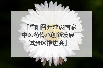 岳阳召开建设国家中医药传承创新发展试验区推进会