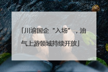 川渝国企“入场”，油气上游领域持续开放