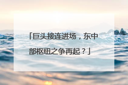 巨头接连进场，东中部枢纽之争再起？
