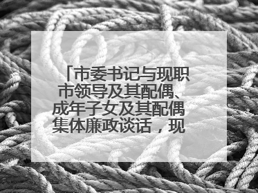 市委书记与现职市领导及其配偶、成年子女及其配偶集体廉政谈话，现场签承诺书