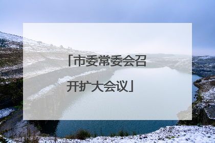市委常委会召开扩大会议