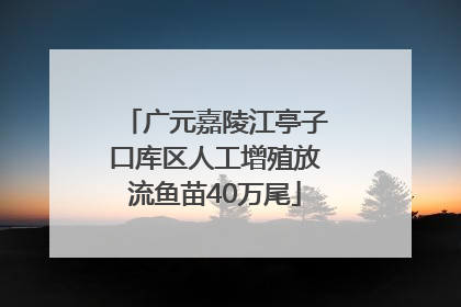 广元嘉陵江亭子口库区人工增殖放流鱼苗40万尾