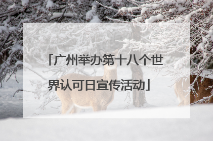广州举办第十八个世界认可日宣传活动