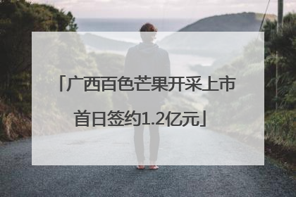 广西百色芒果开采上市 首日签约1.2亿元